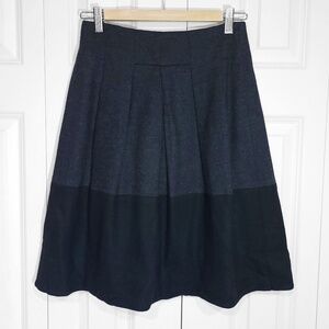 Vince Black Dark Gray Wool Skirt Warm Lined Pockets Made in USA Women Size 4
